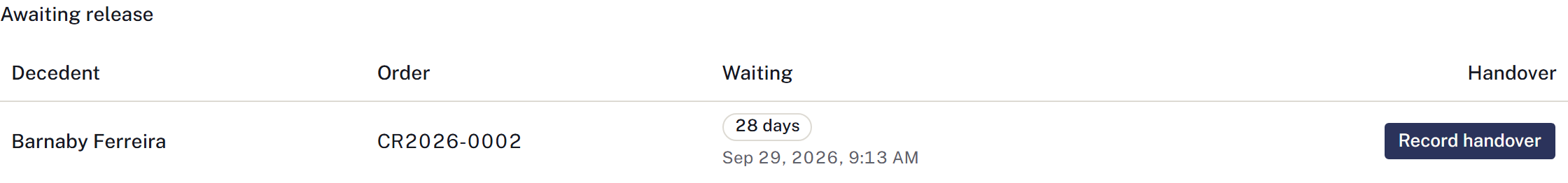 A separate order awaiting release